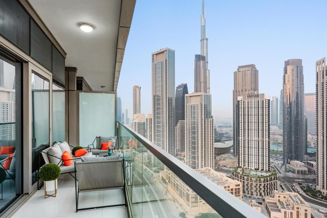 Full Burj Khalifa View Lux 2Bedroom With Rooftop Pool Central Location In Paramount Hotel Midtown Дубай Экстерьер фото