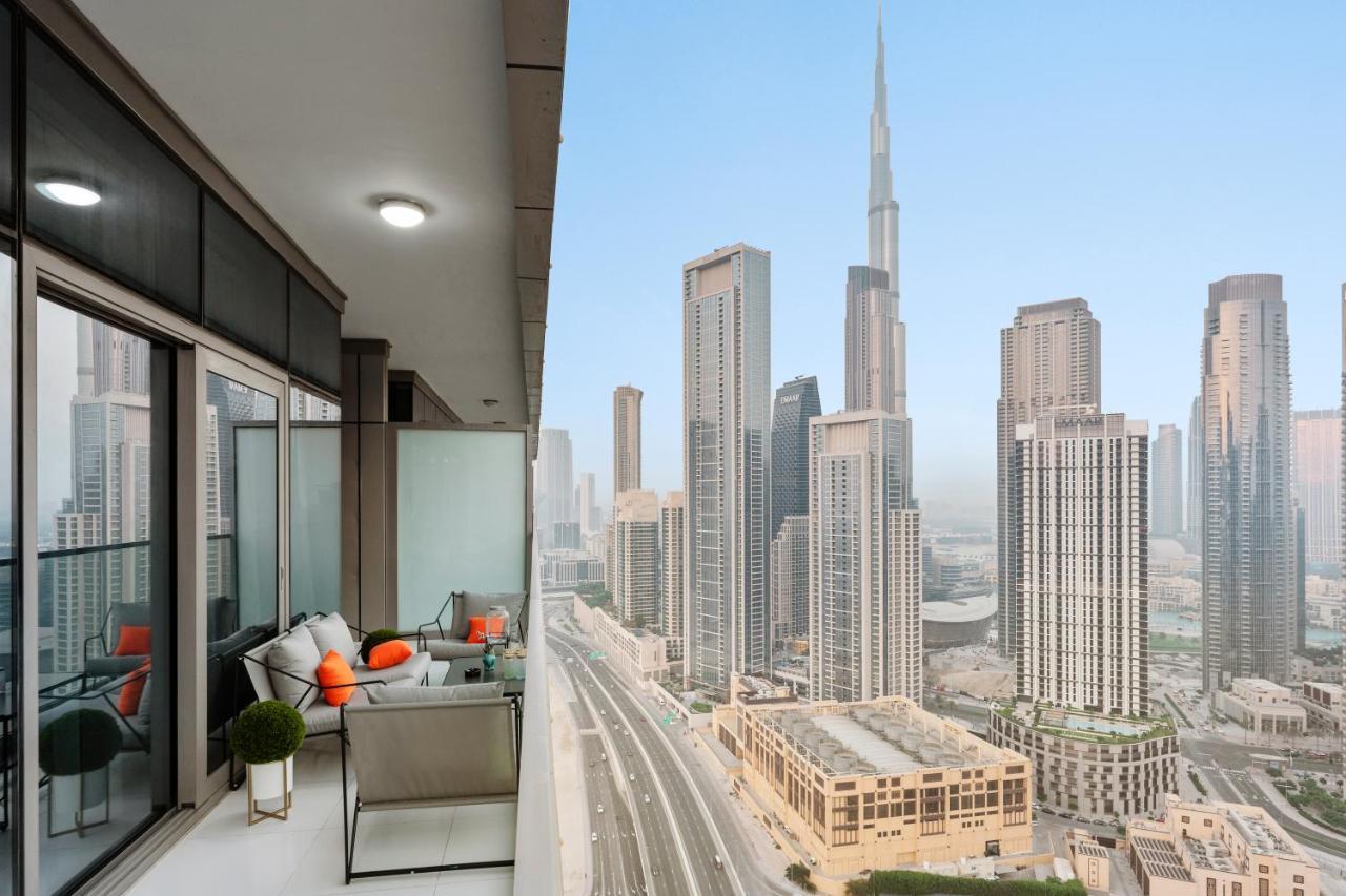 Full Burj Khalifa View Lux 2Bedroom With Rooftop Pool Central Location In Paramount Hotel Midtown Дубай Экстерьер фото