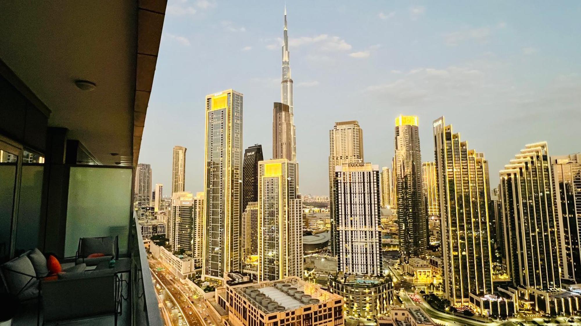 Full Burj Khalifa View Lux 2Bedroom With Rooftop Pool Central Location In Paramount Hotel Midtown Дубай Экстерьер фото