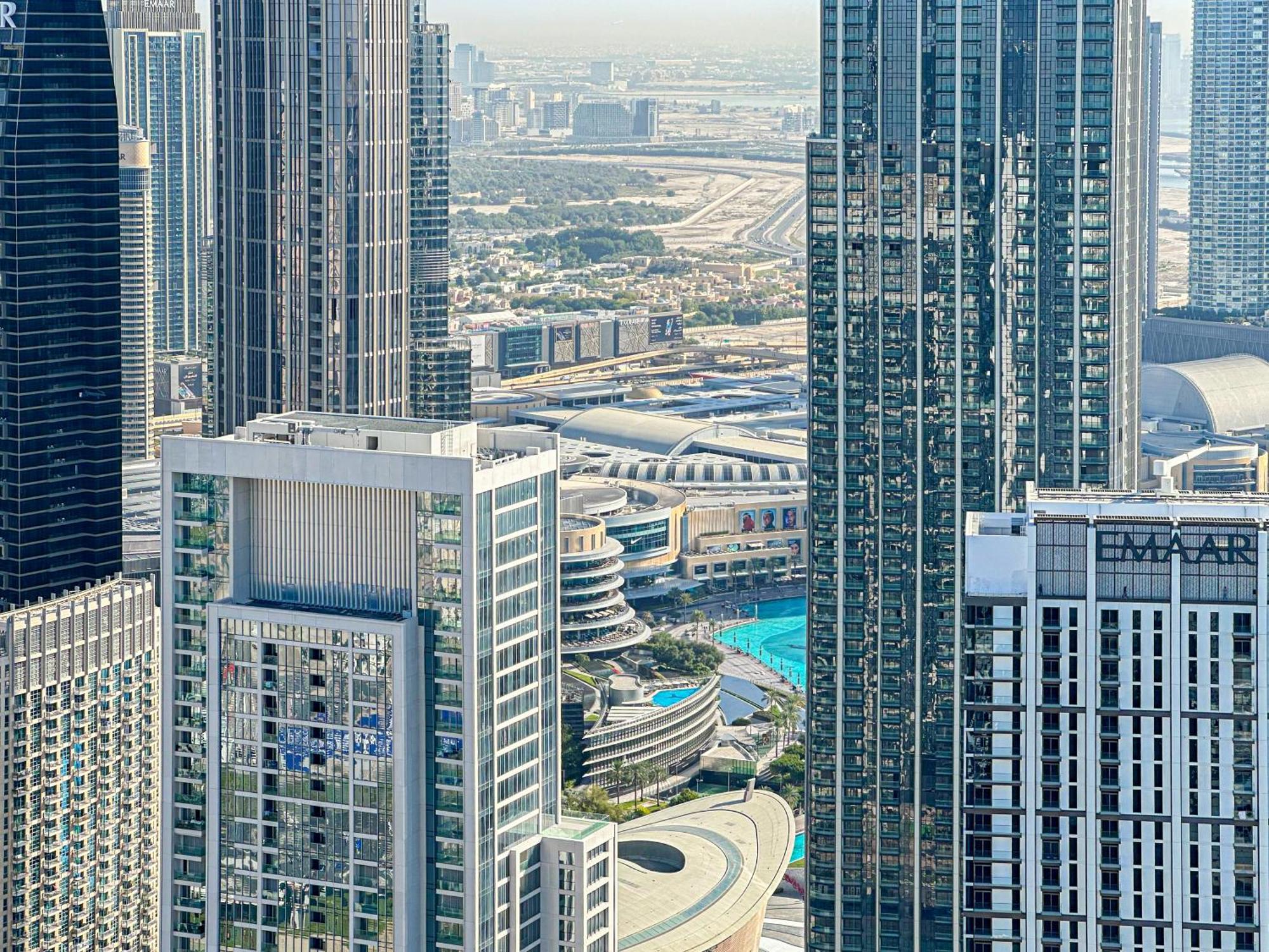 Full Burj Khalifa View Lux 2Bedroom With Rooftop Pool Central Location In Paramount Hotel Midtown Дубай Экстерьер фото