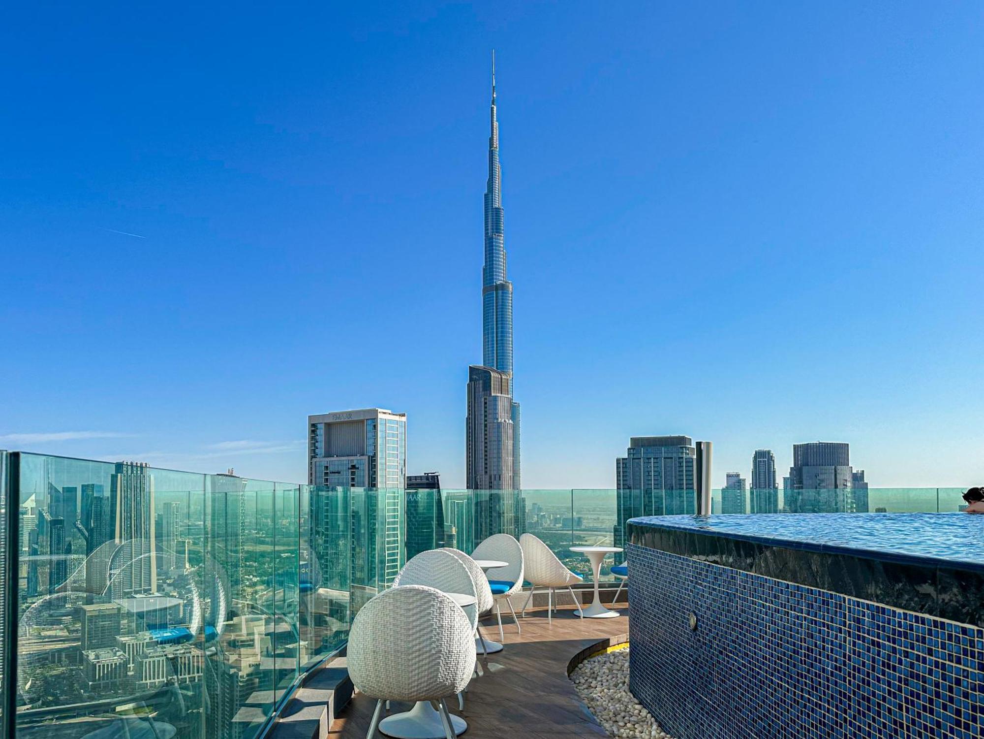 Full Burj Khalifa View Lux 2Bedroom With Rooftop Pool Central Location In Paramount Hotel Midtown Дубай Экстерьер фото